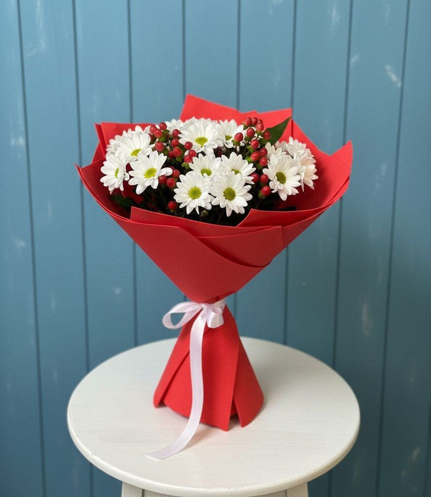 Букет цветов из: Хризантемы в Нее