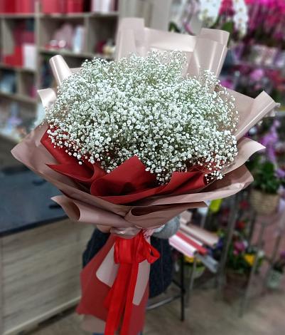 Букет цветов из: Гипсофила в Нее
