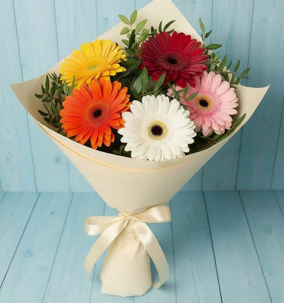 Букет цветов из: Герберы в Нее