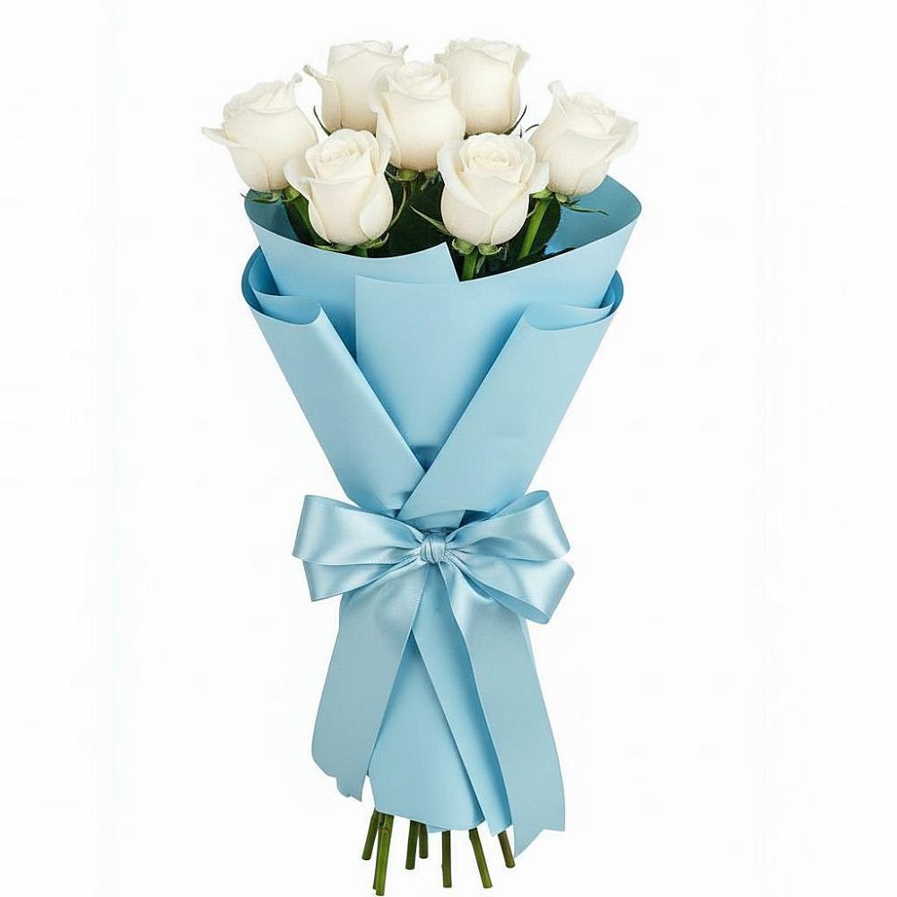 Букет 7 белых роз Проуд в Нее