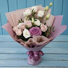 Букет цветов из:  Розы и Лизиантусы #REPLACE_PRED# Нее
