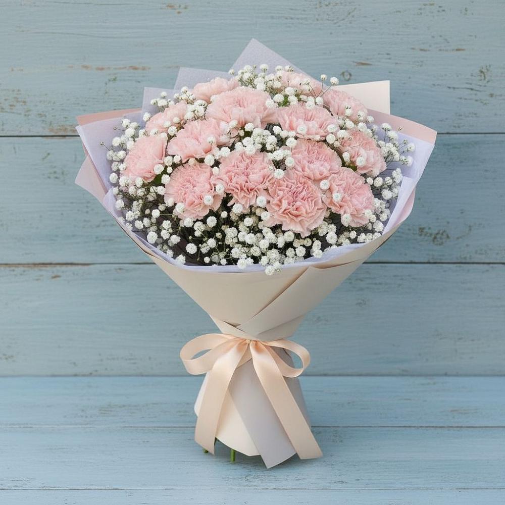 Букет цветов из: Гвоздики в Нее