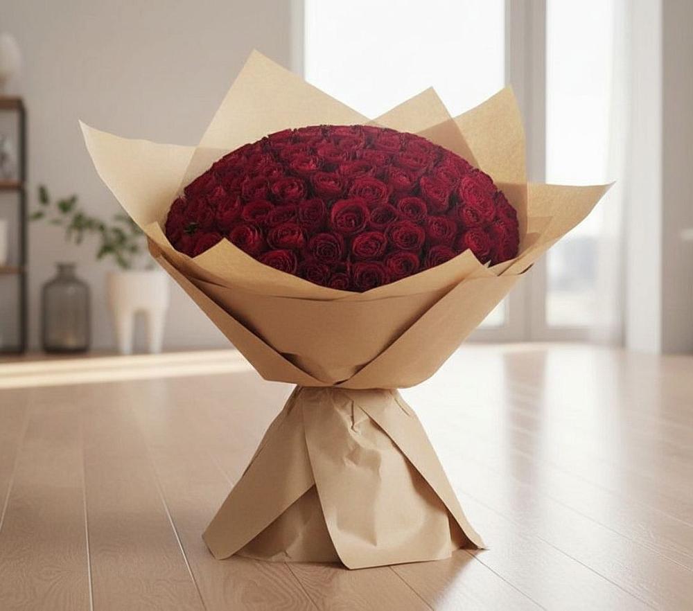 Букет 101 Красная роза в Нее