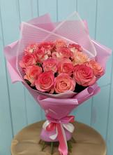 Букет 15 Розовых роз Равель #REPLACE_PRED# Нее
