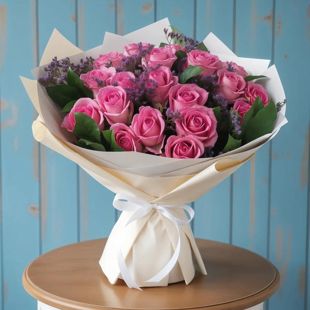 Букет цветов из: Розы в Нее