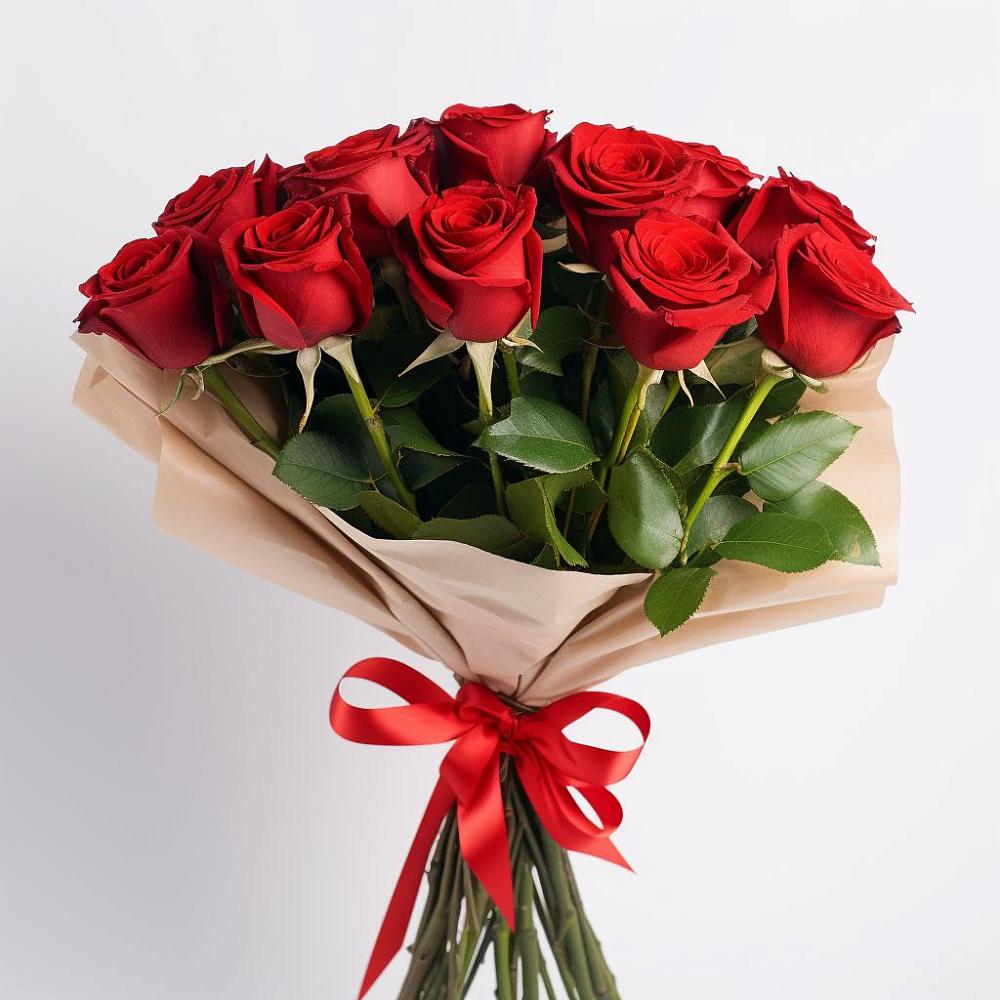 Букет 11 Красных роз Эдлесс Лав в Нее